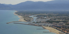 Vue aérienne de Saint Cyprien (crédits photos: OT de St Cyprien - Marion Cuffy)