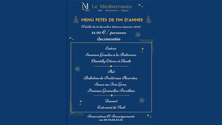 Le Méditerranée Perpignan • Menu pour les fêtes de fin d’année