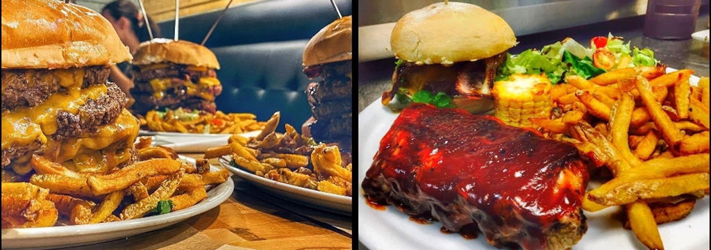 restaurant américain spécialiste du burger fait maison nyny café Perpignan